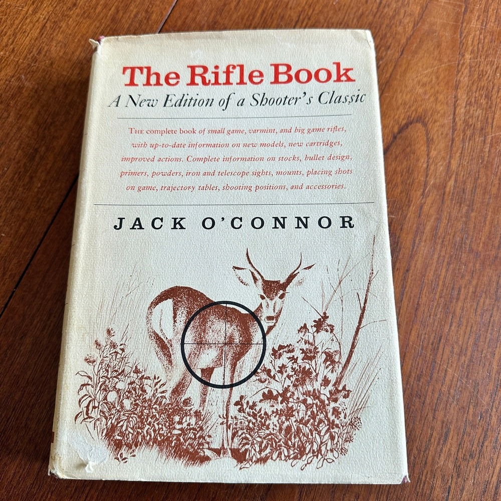 Jack O'Connor The Rifle Book 2nd Ed 1964 Knopf Hardcover w/Letter Hunt History